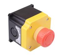 IDEC 22mm Emergenza Interruttore Stop Controllo Box 1NO-2NC YB1W-YW1B-V4E12R-Y0