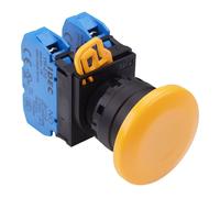 IDEC Interruttore a Pulsante 22mm Giallo Momentaneo 2NO IP65 YW1B-M4E20Y