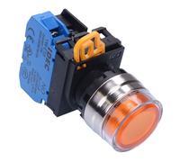 IDEC Interruttore a Pulsante Metallo Ambra 24V 22mm NO IP65 YW4L-MF2E10Q4A