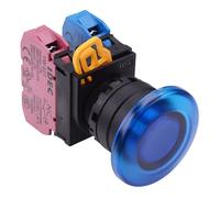 IDEC Interruttore a Pulsante Momentaneo 22mm Blu 1NO-1NC IP65 YW1L-M4E11Q0S