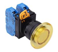 IDEC Interruttore Pulsante 22mm A Fungo Giallo 2NO IP65 YW1L-A4E20Q0Y