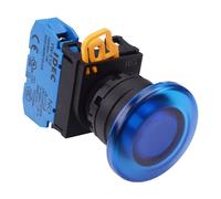 IDEC Interruttore Pulsante Momentaneo 22mm Blu 1NO IP65 YW1L-M4E10Q0S