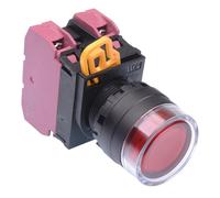 IDEC Interruttore Pushbutton Momentaneo 24V Illuminato 22mm Blu 2NO IP65