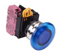IDEC Pulsante Illuminato Mantenuto 24V Blu 22mm Metallo Mushroom NC