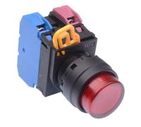 IDEC Rosso 12V Illuminato 22mm Interruttore a Pulsante Momentaneo 1NO-1NC IP65