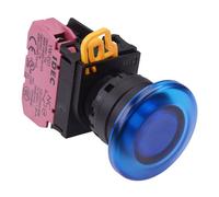 IDEC Rosso 24V Illuminato 22mm Interruttore a Pulsante Momentaneo 1NO-1NC