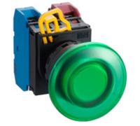 Idec YW1L-M4E10Q4R Pulsante illuminato 1 tasto Nero/Rosso 1 pz.