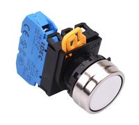 IDEC YW4B-M1E10W Interruttore Pulsante Momentaneo 22mm Metallo Bianco 1NO IP65