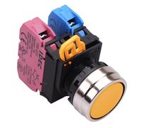 IDEC YW4B-M1E11Y Interruttore Pulsante Momentaneo Giallo 22mm 1NO-1NC IP65
