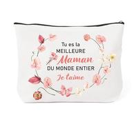 Idee Cadeau Fete des Meres GrandMere Regalo Mamma Nonna Coppia Padrona Astuccio da Toilette Donna San Valentino Matrimonio Natale, Mamma: Tu sei la migliore mamma di tutto il mondo, ti amo, Astuccio