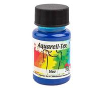 Idee con cuore, colore per tessuti, acquerello-tex, colore ad acquerello per tessuti, 50 ml, altamente pigmentato, lavabile in lavatrice, a base d'acqua (blu)