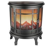 Idee con cuoricino a LED Nostalgia | Camino decorativo Elettrico Funzionamento batteria senza riscaldamento Effetto fiamma realistico 35 x 30 17 cm funzione timer (6 ore on 18 spento)