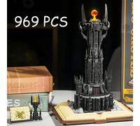 Idee Lord Tower Castle Architecture Building Blocks Toy, Dark Tower Magic Book Construction Kit, Dark Tower Architectural Model, regalo da collezione per adulti e appassionati di cinema, STEM Christma