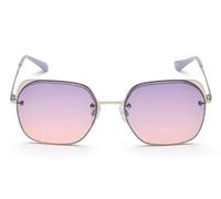 IDEE Occhiali da sole da donna di grandi dimensioni, 100% protetti dai raggi, Argento brillante, Taille unique