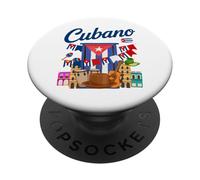 Idee per abiti con bandiera cubana per bambini e bandiera ispanica di Cuba PopSockets PopGrip Adesivo