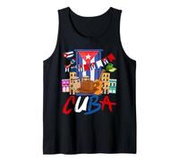 Idee per abiti con bandiera cubana per donne e patrimonio latino cubano Canotta