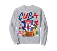 Idee per abiti con bandiera cubana per donne e patrimonio latino cubano Felpa