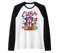 Idee per abiti con bandiera cubana per donne e patrimonio latino cubano Maglia con Maniche Raglan