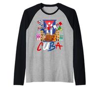 Idee per abiti con bandiera cubana per donne e patrimonio latino cubano Maglia con Maniche Raglan