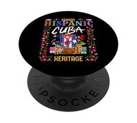 Idee per abiti da donna con bandiera cubana e Herencia Hispana Cubana PopSockets PopGrip Adesivo