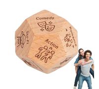 Idee per dadi per appuntamenti- Dadi decisione per la notte del film in legno/resina| Love Decision Dadi divertenti appuntamenti notturni Incontri Dadi cinematografici per coppie San