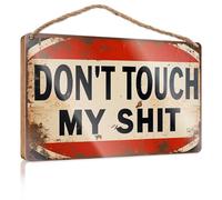 Idee per la decorazione della casa, con scritta in inglese "Kitchen Do Not Touch My Property", cartello per portico anteriore, decorazione per la stanza indie (23 x 35 cm)