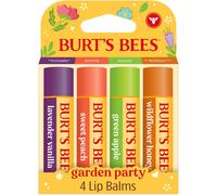 Idee per regali delle api di Burt - Balsamo per labbra da giardino set Lavander Vanilla Vanilla Sweet Peach Green Mela Wildflower Honey con Api di ve