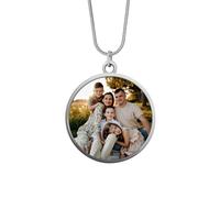 Idee regalo - Collana con foto personalizzata Ciondolo personalizzato collane nome personalizzate gioielli personalizzabile collana amicizia per Donna/uomo san valentino e anniversari Natale
