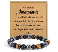 Idee Regalo Insegnanti Regalo Maestro Maschio Fine Anno Bracciale Pietre Naturali Regali per Insegnanti Festa dei Maestri Regali per Professori Insegnante Maestro Ginnastica Pensione Natale Compleanno
