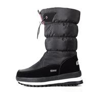 Idee Regalo Natale Doposci Donna Scarpe Uomo Donna Invernali Impermeabili Antiscivolo Stivaletti Invernali Con Pelo Stivali Donna Invernali Imbottiti Doposci Donna Neve Impermeabili Beige (Nero, 39)