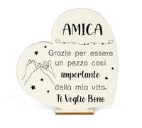 Idee Regalo Originale per Migliore Amica - Ornamenti di Legno Brand per Amiche Speciali