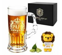 Idee Regalo papa compleanno, Bicchiere Birra Personalizzato Padre, 65 occale birra - Coffret regalo originale papà, Festa Del Papà, regalo uomo compleanno, Papà Amanti della Birra