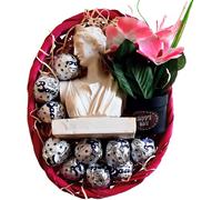 Idee Regalo-Pasqua 2024 - Cesto Vimini + 125gr Baci Perugina Statua Mezzo Busto