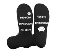 Idee Regalo Uomo,Regalo Uomo Compleanno Originale Utile,Sto Solo Riposando Gli Occhi,Divertenti Calze Uomo,Non Sto Dormendo,Regali Festa Del Papà,Regali per Papà Nonno Amico Collega Zio Fidanzati Lui