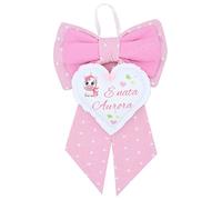 ideeanto Fiocco nascita coccarda nascita personalizzato con il nome del tuo bambino/a Made in Italy (Bimba 3)