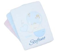 ideeanto morbida copertina culla carrozzina personalizzata con il nome ricamato del tuo bambino/a (COD1)