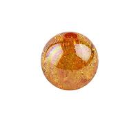 Ideen mit Herz 100 Perle crackle con effetto vetro | Arancione iridescente | Ø 8 mm | Con foro | Per infilare e realizzare gioielli fai da te come bracciali, collane ecc.
