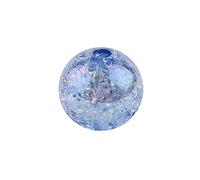 Ideen mit Herz 100 Perle crackle con effetto vetro | Blu Iridescente | Ø 8 mm | Con foro | Per infilare e realizzare gioielli fai da te come bracciali, collane ecc.