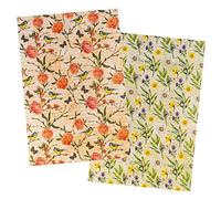 Ideen mit Herz 2 Fogli di Carta di Riso, Formato A4-2 Diversi Disegni, Vintage, Natale, ECC. (Fiori 20)