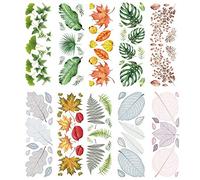 Ideen mit Herz Adesivi trasparenti, 10 fogli in formato 10 x 30 cm; adesivi colorati per il fai da te e per decorazioni (foglie)