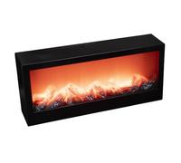 Ideen mit Herz Camino a LED | camino decorativo | elettrico | funzionamento a batteria | senza riscaldamento | effetto fuoco realistico | 45 x 10 x 20 cm | con funzione timer (6 ore acceso, 18 ore