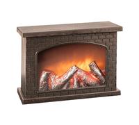 Ideen mit Herz Camino a LED | camino decorativo | elettrico | funzionamento a batteria | senza riscaldamento | effetto fuoco realistico | 28 x 11,8 x 19,8 cm | con funzione timer