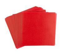 Ideen mit Herz Carta trasparente | 100 fogli | forma quadrata | 110 g/mq | carta pieghevole ideale per il fai da te | carta trasparente per bricolage (rosso, 10 x 10 cm)