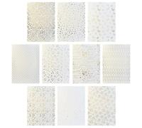 Ideen mit Herz Carta trasparente con rilegatura in lamina dorata, formato DIN A4, per lanterne, biglietti di auguri, motivi 3D, 130 g/m², 10 disegni, bianco, 20 fogli (ordinamento 1)