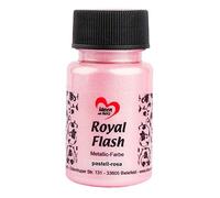 ideen mit herz Colore acrilico metallico Royal Flash con riflessi metallici e particelle glitterati fini | Vernice brillante metallizzata per gagliette | 50 ml (rosa pastello)