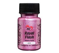 ideen mit herz Colore acrilico metallico Royal Flash con riflessi metallici e particelle glitterati fini | Vernice brillante metallizzata per gagliette | 50 ml (lilla/rosa)