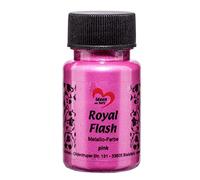ideen mit herz Colore acrilico metallico Royal Flash con riflessi metallici e particelle glitterati fini | Vernice brillante metallizzata per gagliette | 50 ml (rosa)