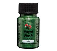 ideen mit herz Colore acrilico metallico Royal Flash con riflessi metallici e particelle glitterati fini | Vernice brillante metallizzata per gagliette | 50 ml (verde)