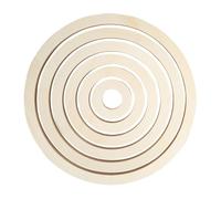 Ideen mit Herz Cornice ad anello in legno, rotonda, 6 pezzi, spessore 1,5 cm, per dipingere e decorare, fai da te