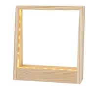 Ideen mit Herz Cornice in legno a LED | illuminazione bianca calda | per foto, carte, immagini e molto altro ancora | Diamond Painting | 31 LED | 17 cm x 18,4 cm x 5 cm